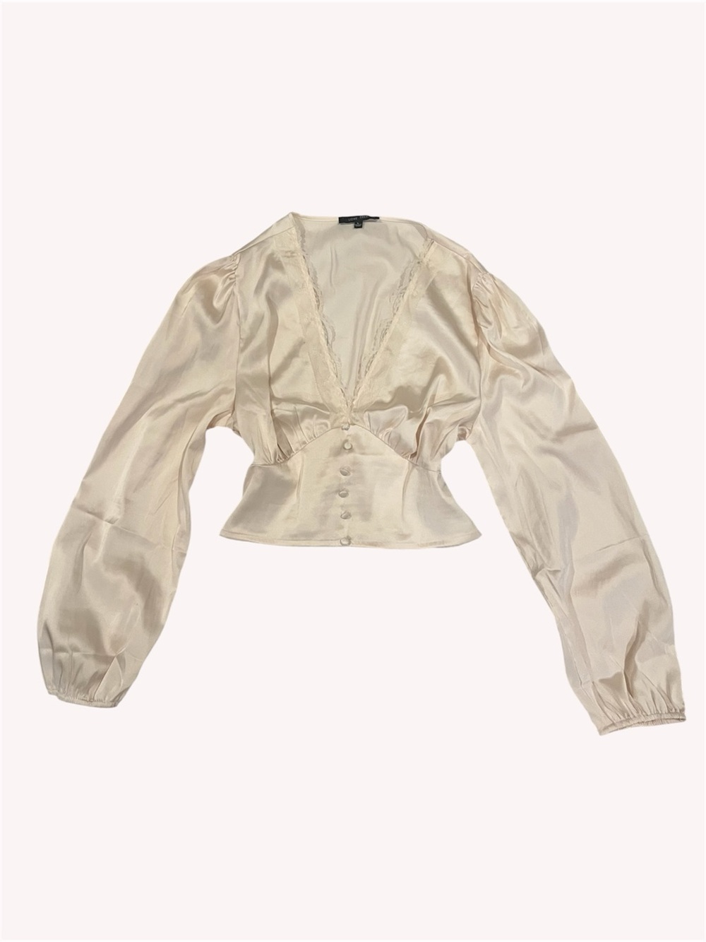 Satin Blouse with Corset Style Waist